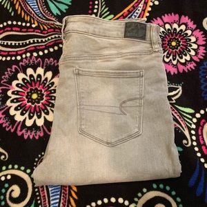 Grey American Eagle High Rise Jegging